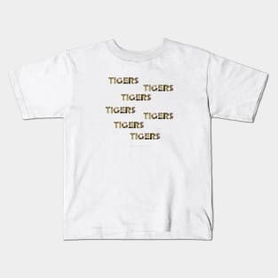 Tigers Tigers Tigers.... - wildlife oil painting word art Kids T-Shirt